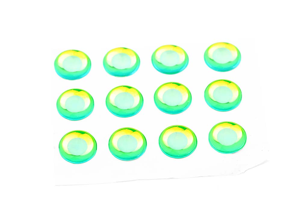 Fl. eyes - Fl. Green/White pupil 10 mm