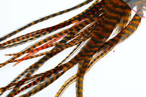 Selected Pike Saddle Feather - Grizzly Orange