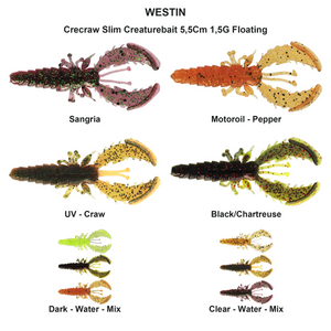 You added <b><u>Crecraw Slim Creaturebait 5,5Cm 1,5G Floating</u></b> to basket.