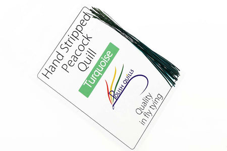 You added <b><u>Hand Stripped Peacock Quill - Turquoise</u></b> to basket.
