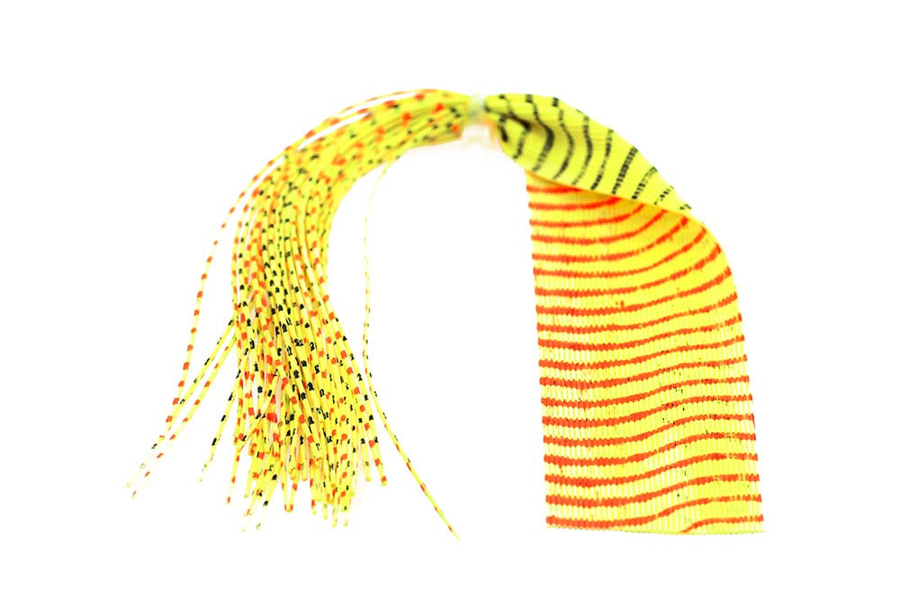 Barred Round Rubber Legs - Orange/Yellow/Black