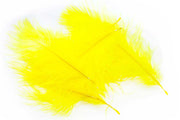 Micro Ostrich Spey Plumes - Yellow
