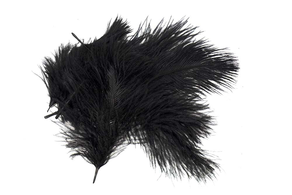 Micro Ostrich Spey Plumes - Black