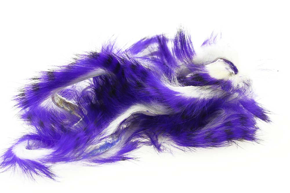 Tiger Barred Rabbit Strips - Purple/ Black over White