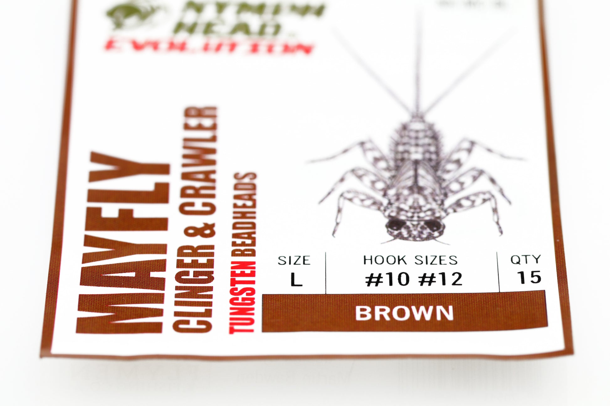 Nymph Head Evolution Mayfly Clinger/Crawler - Brown