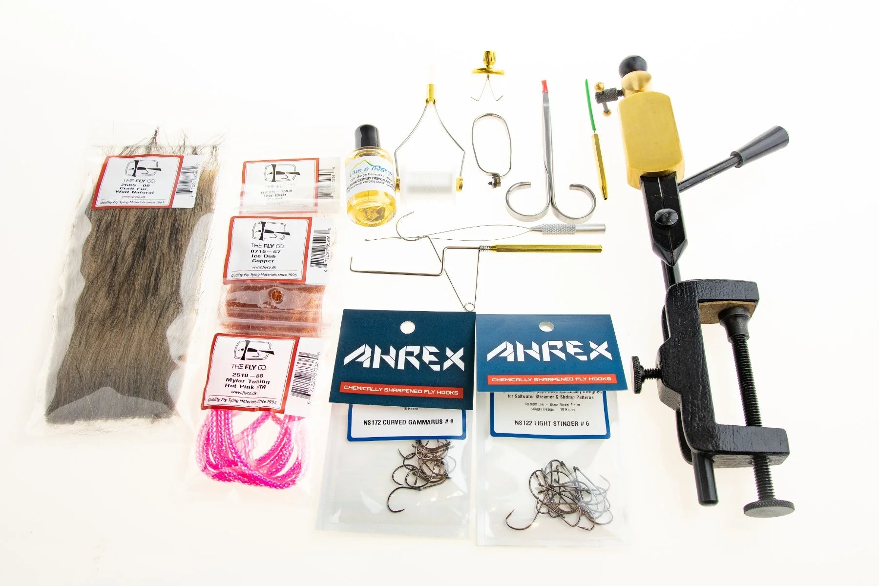 Beginner Fly Tying - Tool Kit Complete with Materials