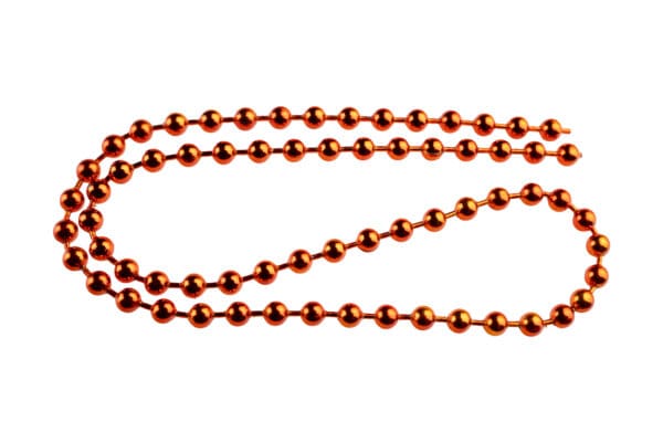 Beadchain Eyes Metallic Orange
