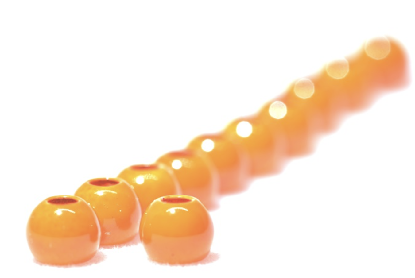 Futurefly Brass Beads - Fl. Red