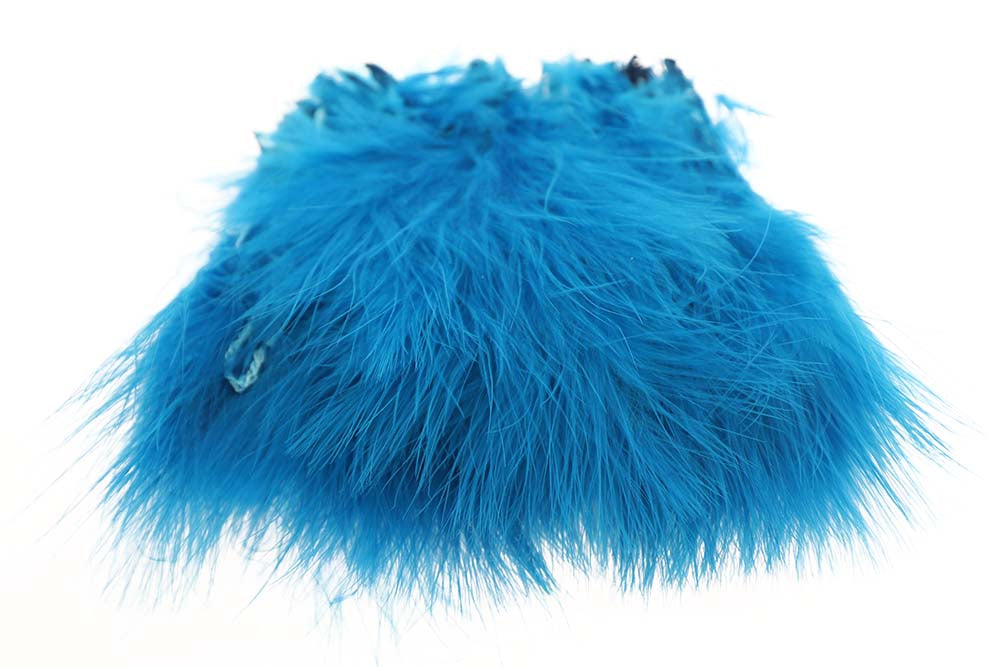 Strung/Blood Quill Marabou - Peacock Blue