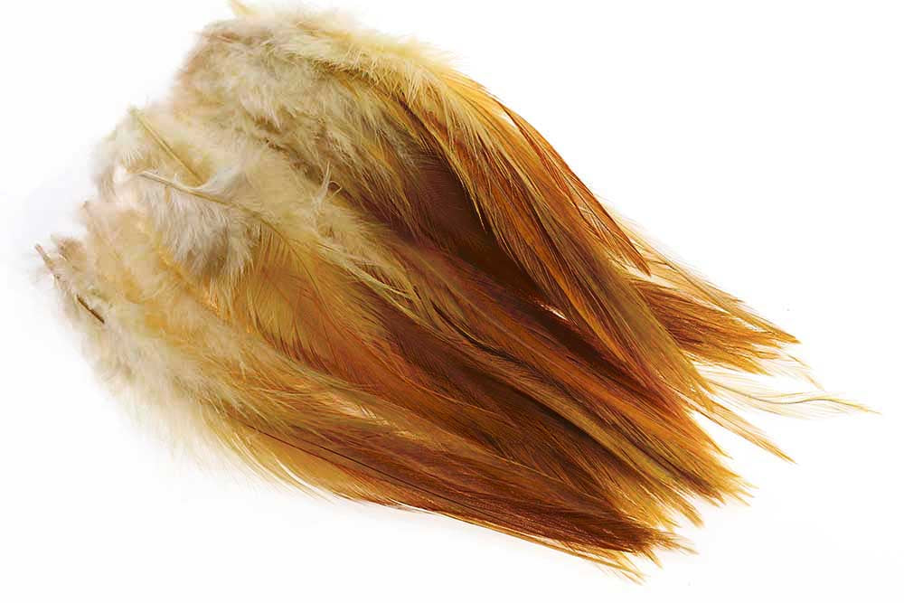 Strung Rooster Saddle Long - Nat.Brown